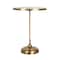 Hello Honey® 19" Round Gold Nautical Accent Table with Anchor Base